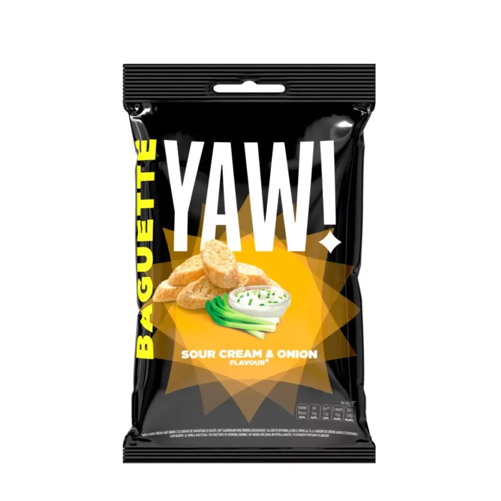 YAW Sour Cream & Onion Baugette Snack 50g