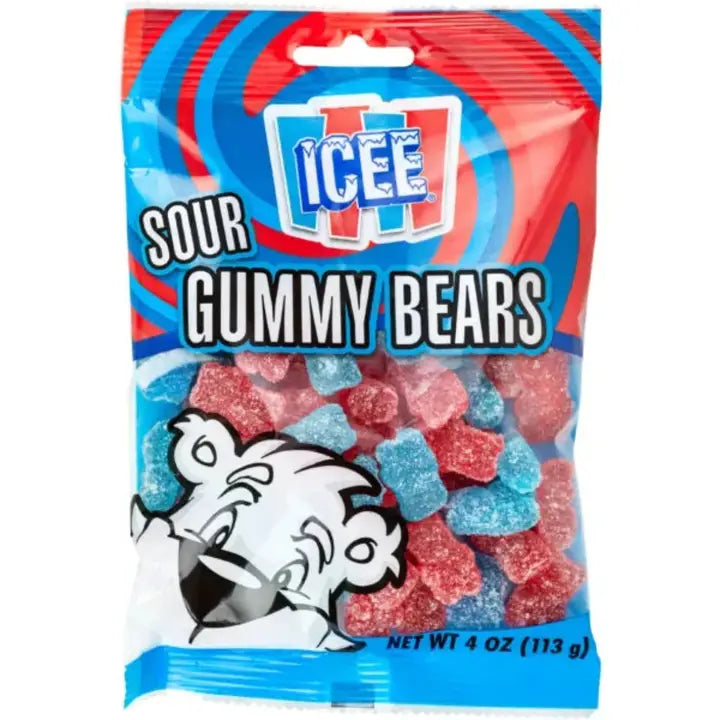 ICEE Sour Gummy Bears Peg Bag 113g