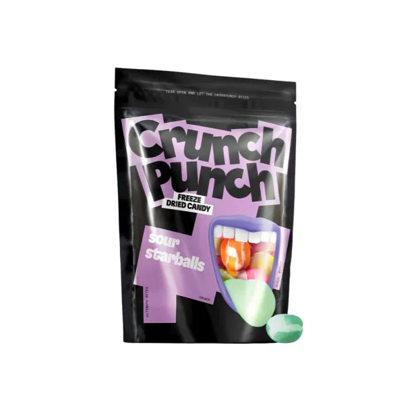 Crunch Punch Freeze Dried Candy Sour Starballs 50g