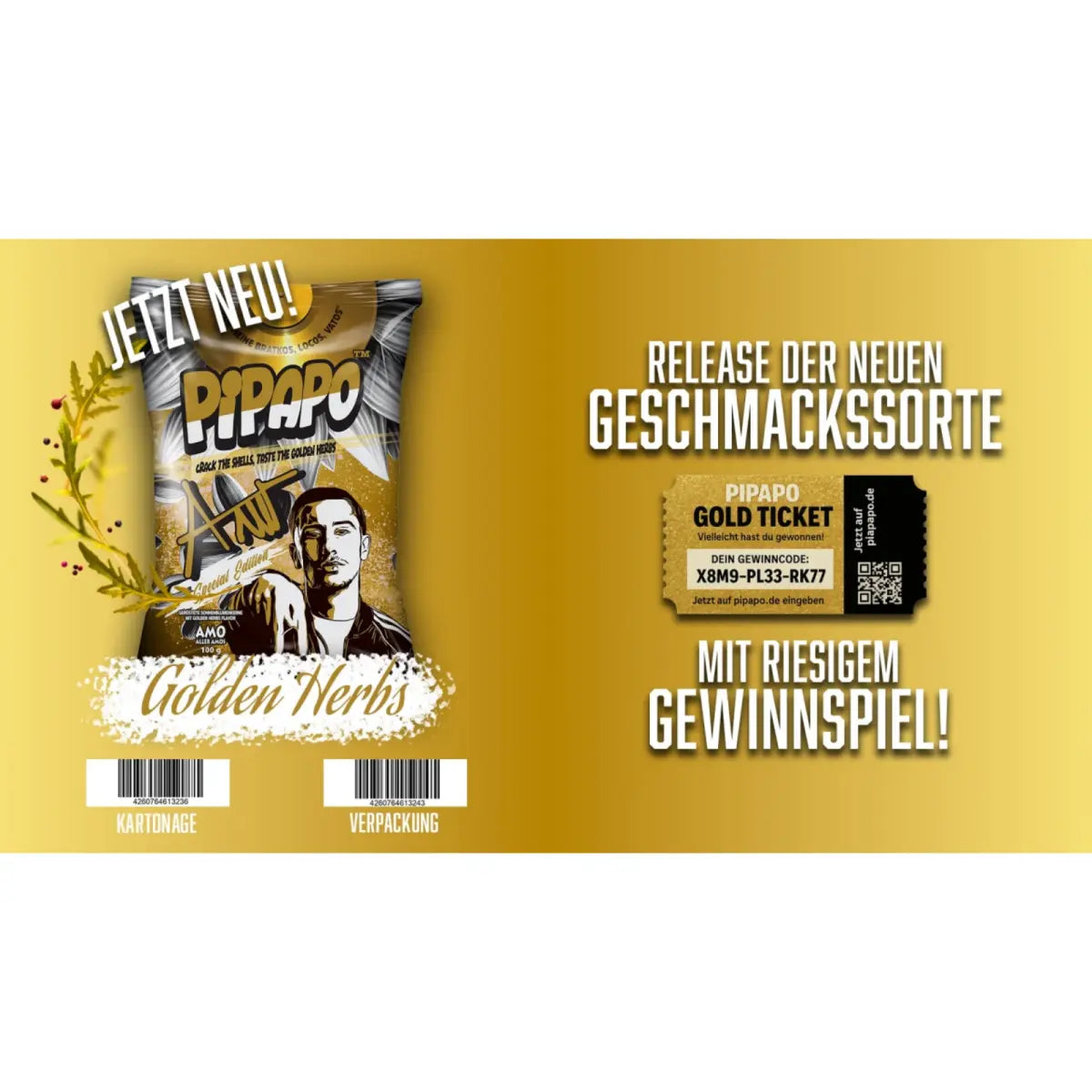 Pipapo Sonnenblumenkerne GOLD Herbs AMO 100g
