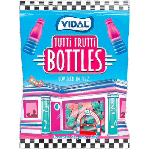 Vidal HALAL Tutti Frutti Bottles 90g