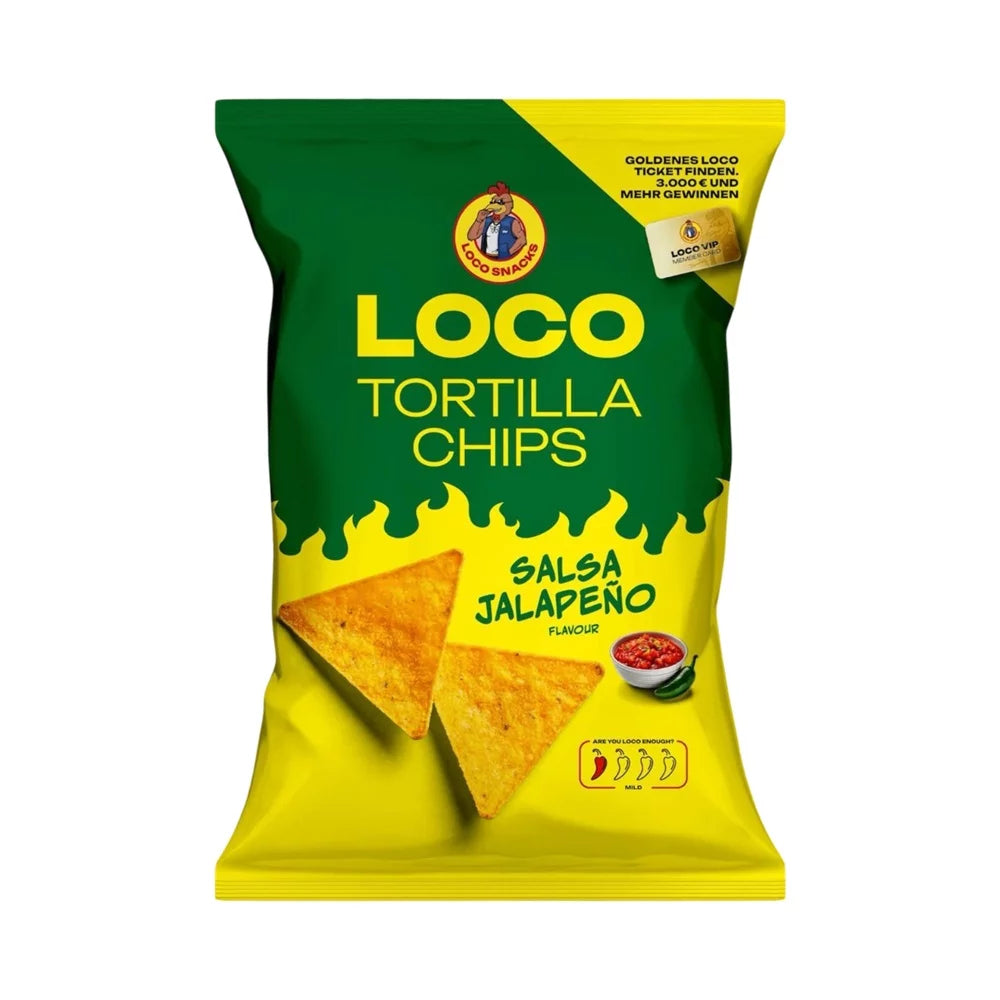 Loco Tortilla Chips Salsa Jalapenos 100g
