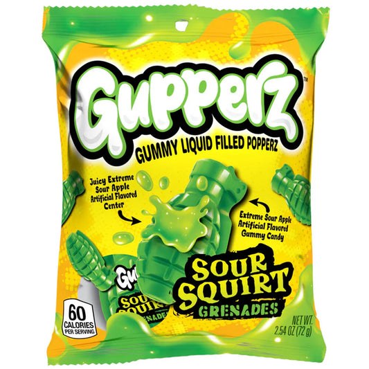 Gupperz Poppin' Sour Squirt Grenades 72g