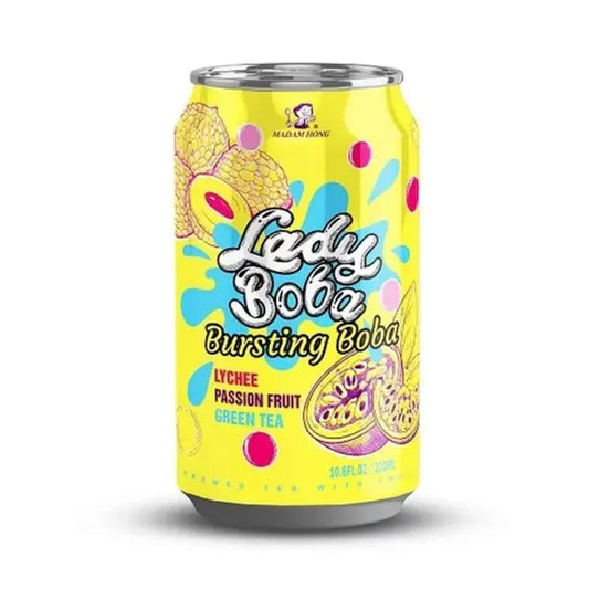 Lady Boba Lychee Passion Fruit Green Tea Bubble Tea 320ml